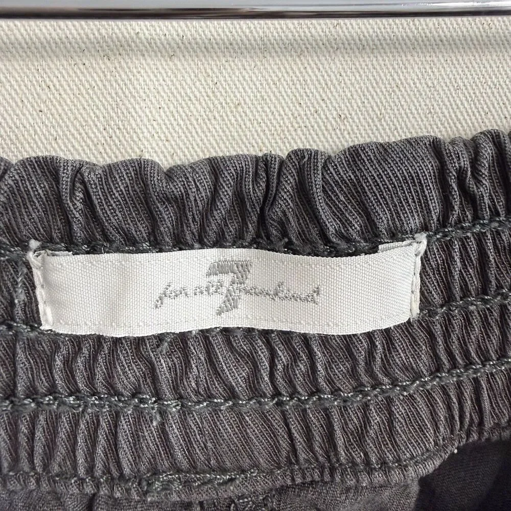 7 For All Mankind Ankle Pants Zipper Pocket Elastic Waist Soft Size 27 Women